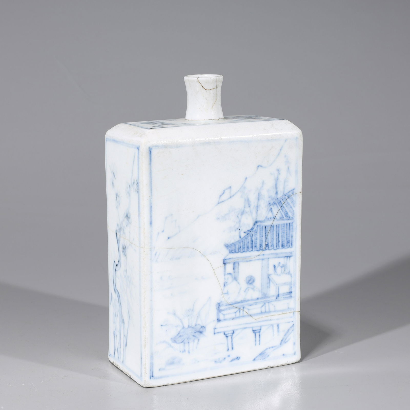 Korean Blue & White Porcelain Flask (1 of 5)