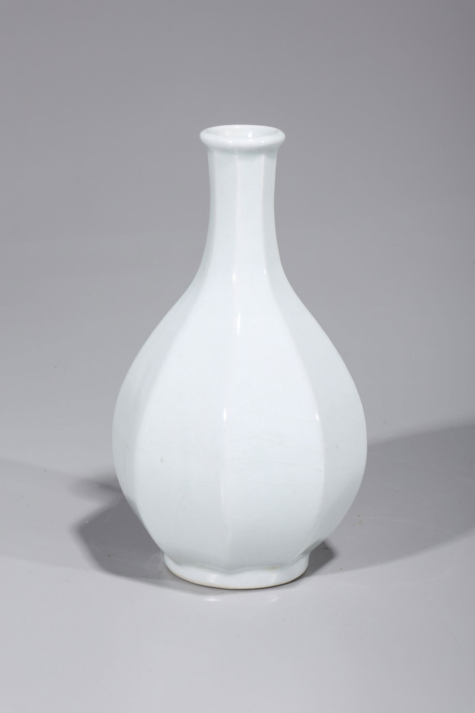 Korean White Glazed Faceted Vase (1 of 6)