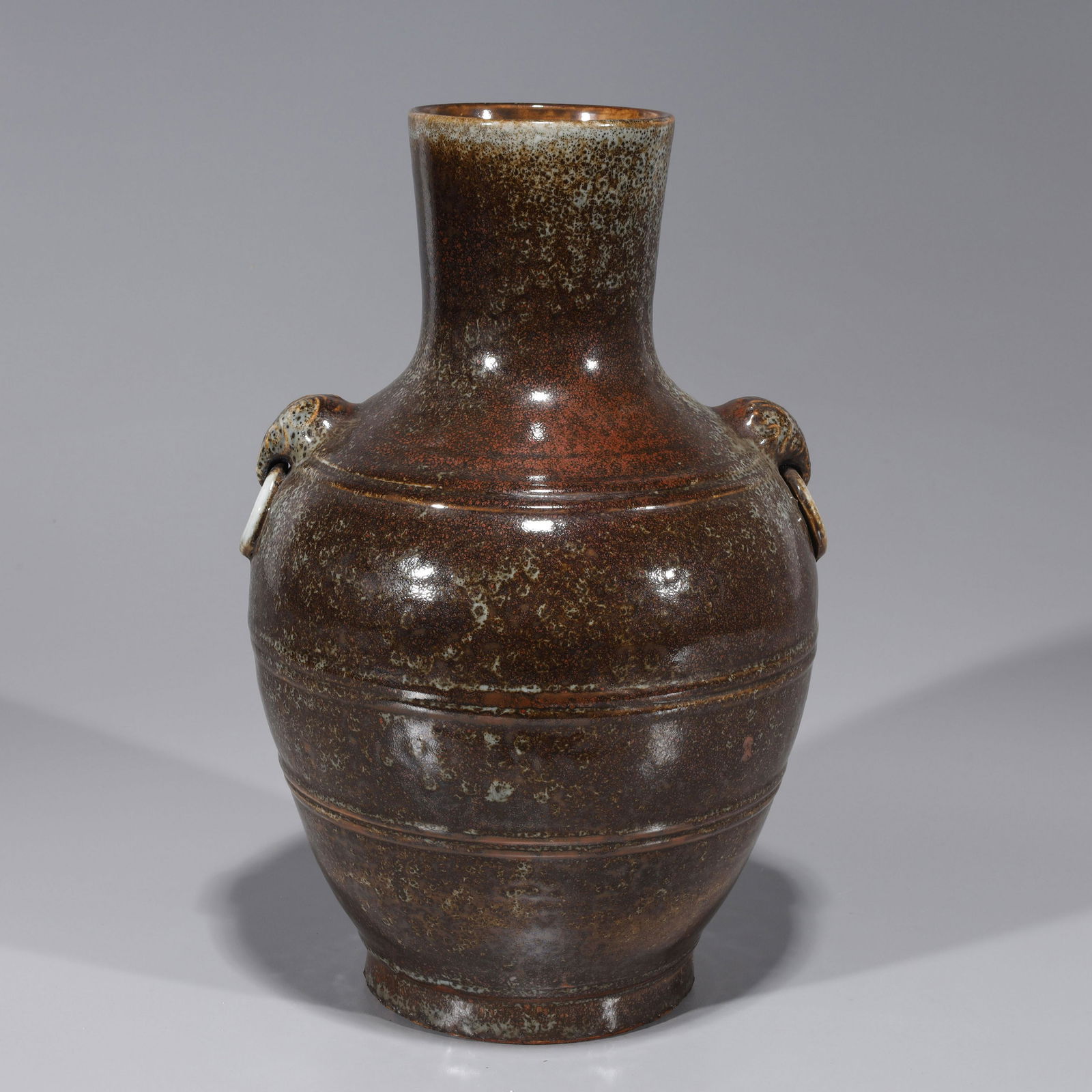 Chinese Brown Glazed Ceramic Vase (1 of 7)