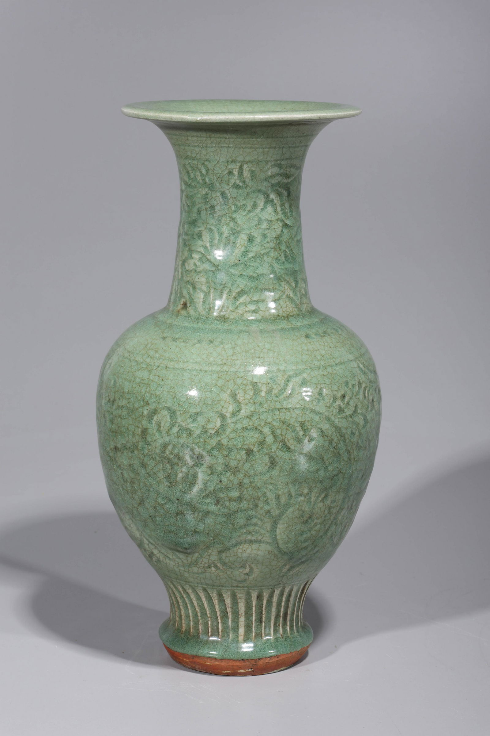 Chinese Celadon Ming Style Glazed Vase (1 of 7)