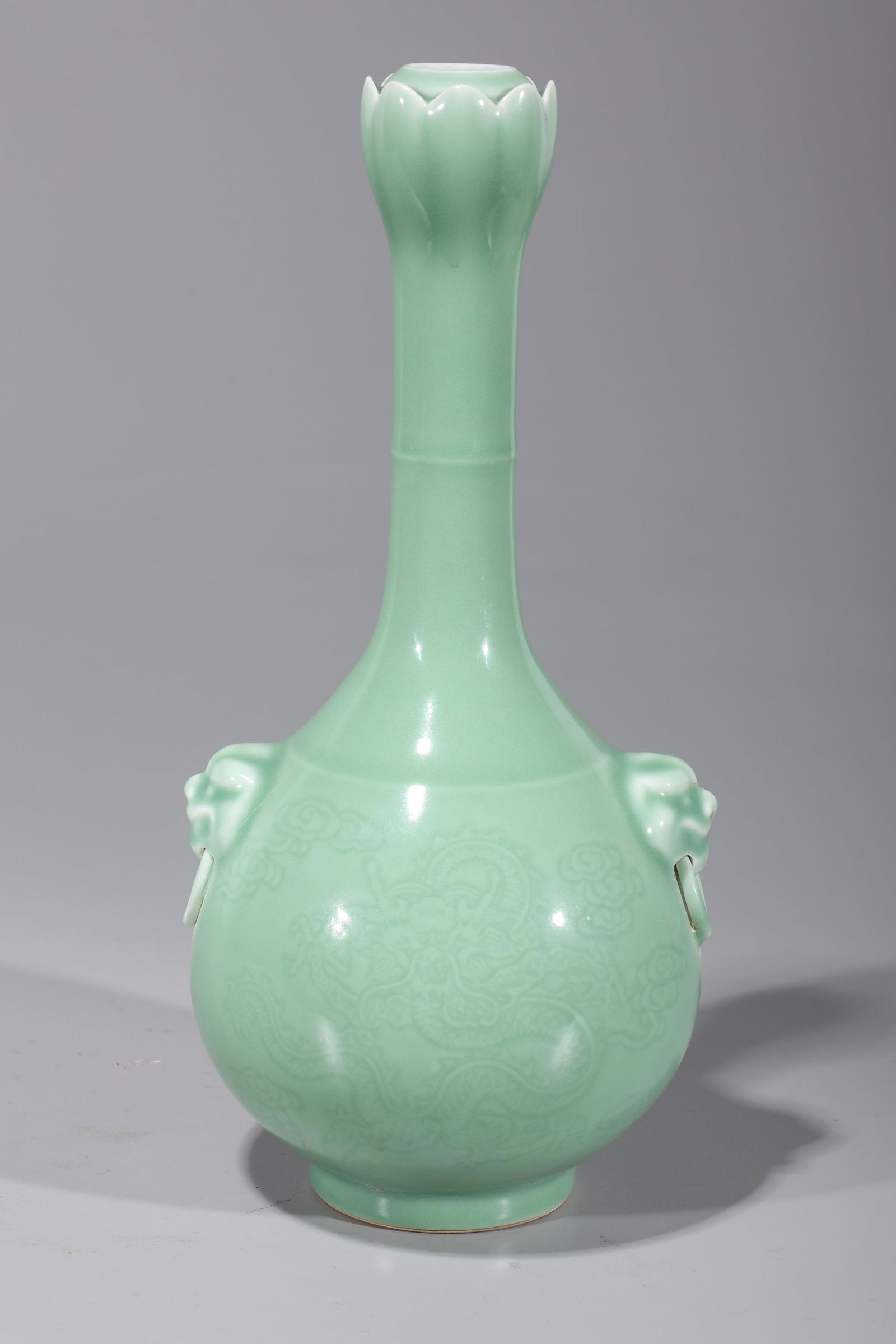 Chinese Qianlong Style Celadon Glazed Porcelain Vase (1 of 8)