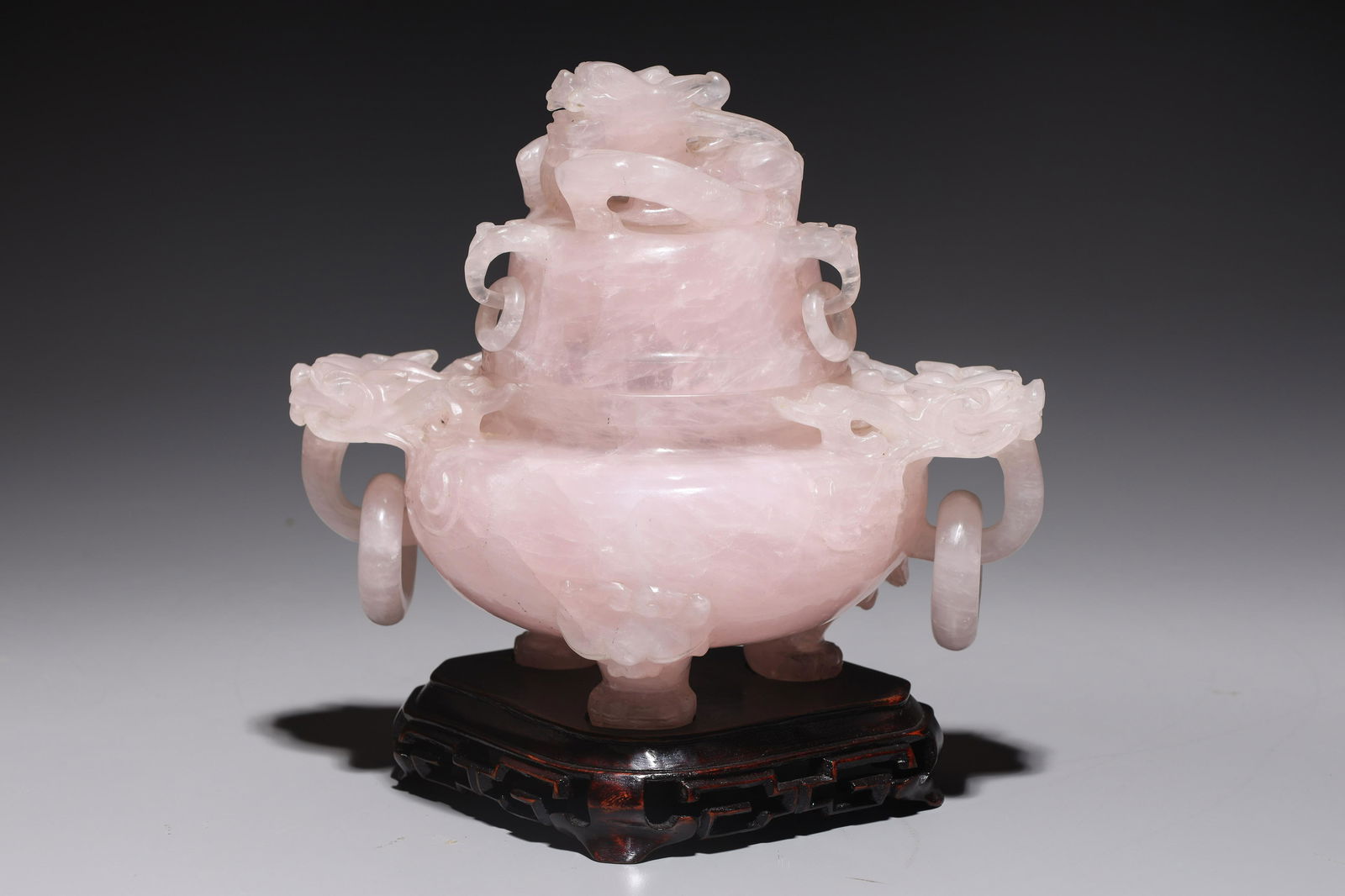 Chinese Rose Quartz Vessel (1 of 6)