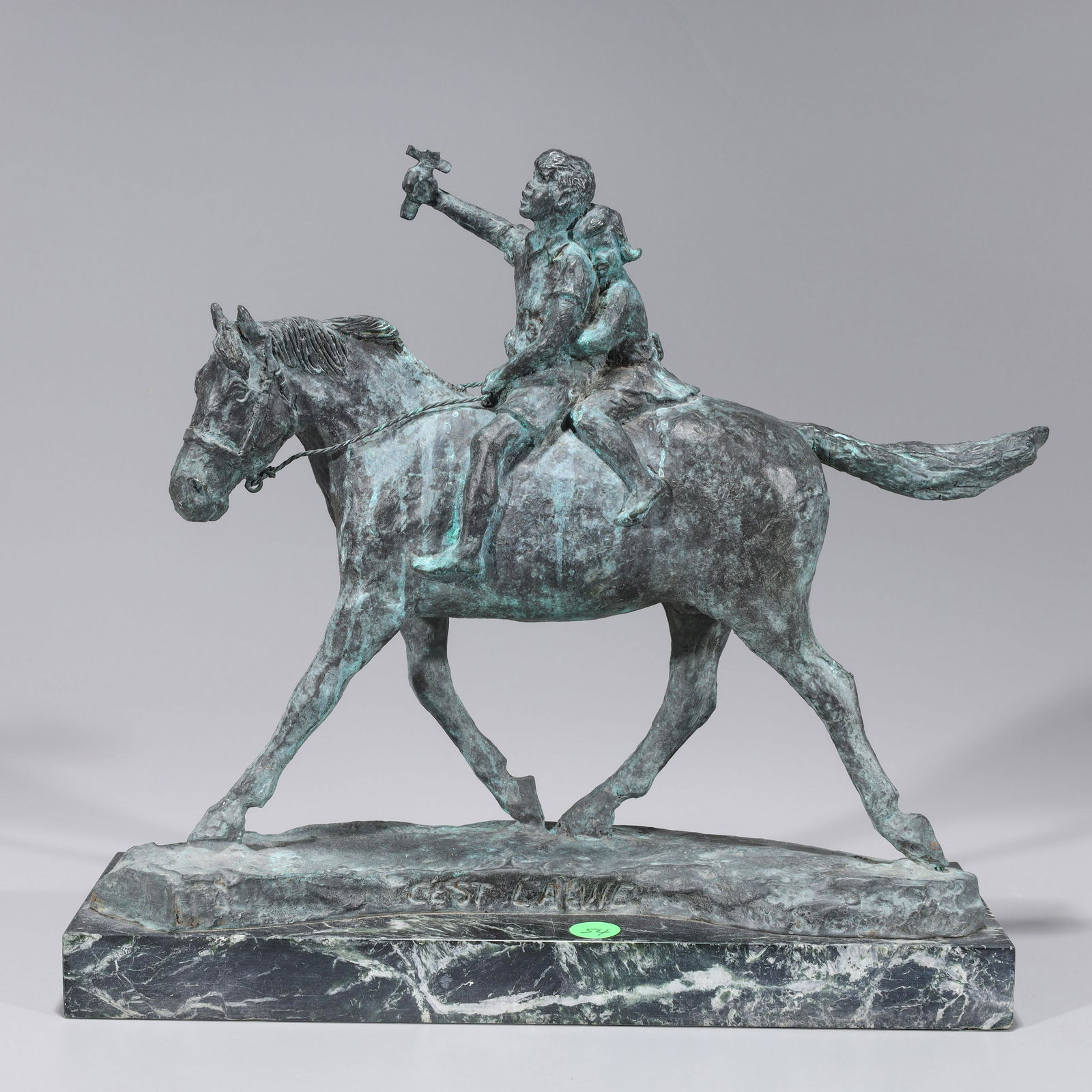 Bronze Statue of Children on a Horse (1 of 9)