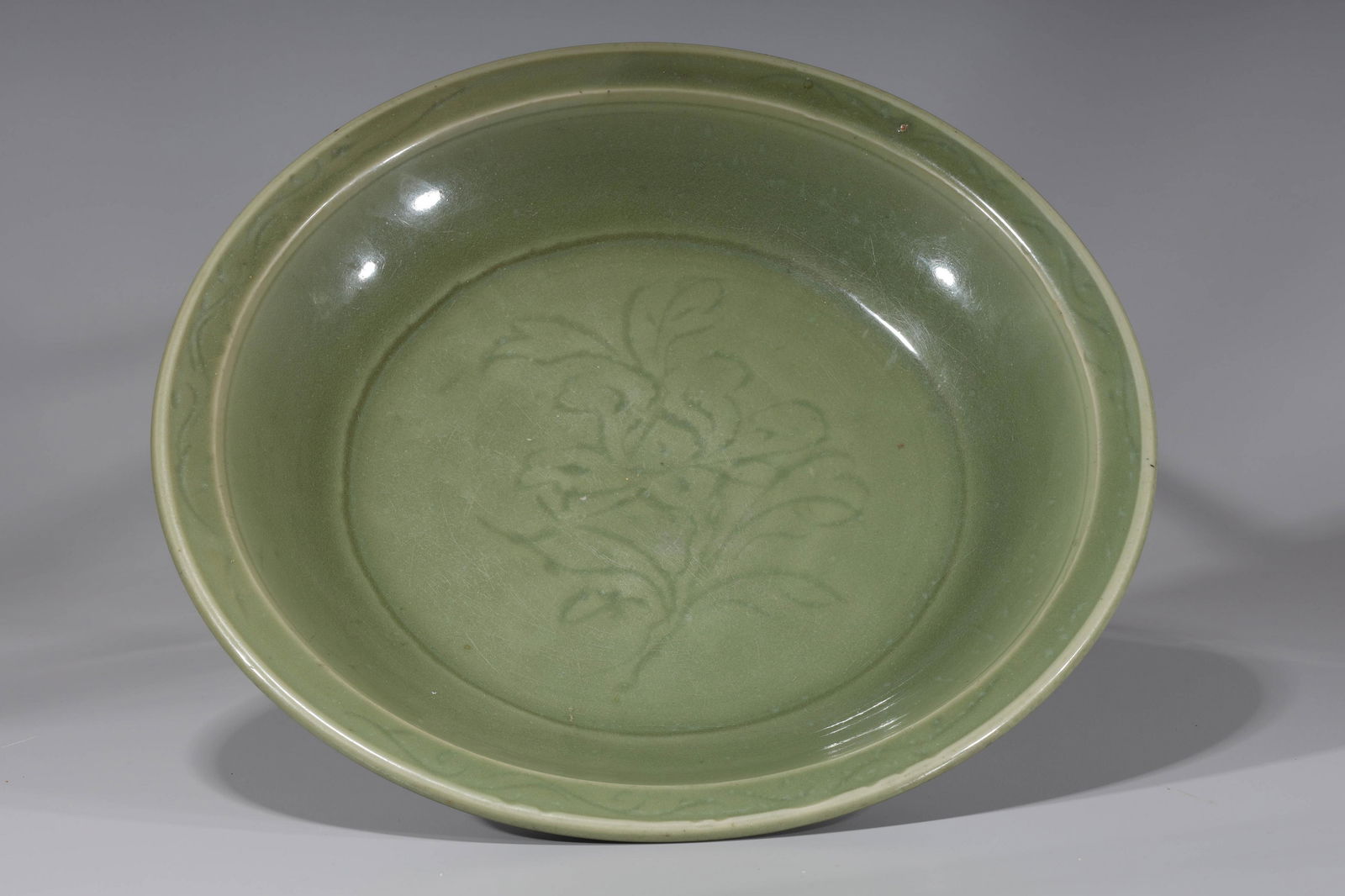 Chinese Ming Style Celadon Charger (1 of 3)