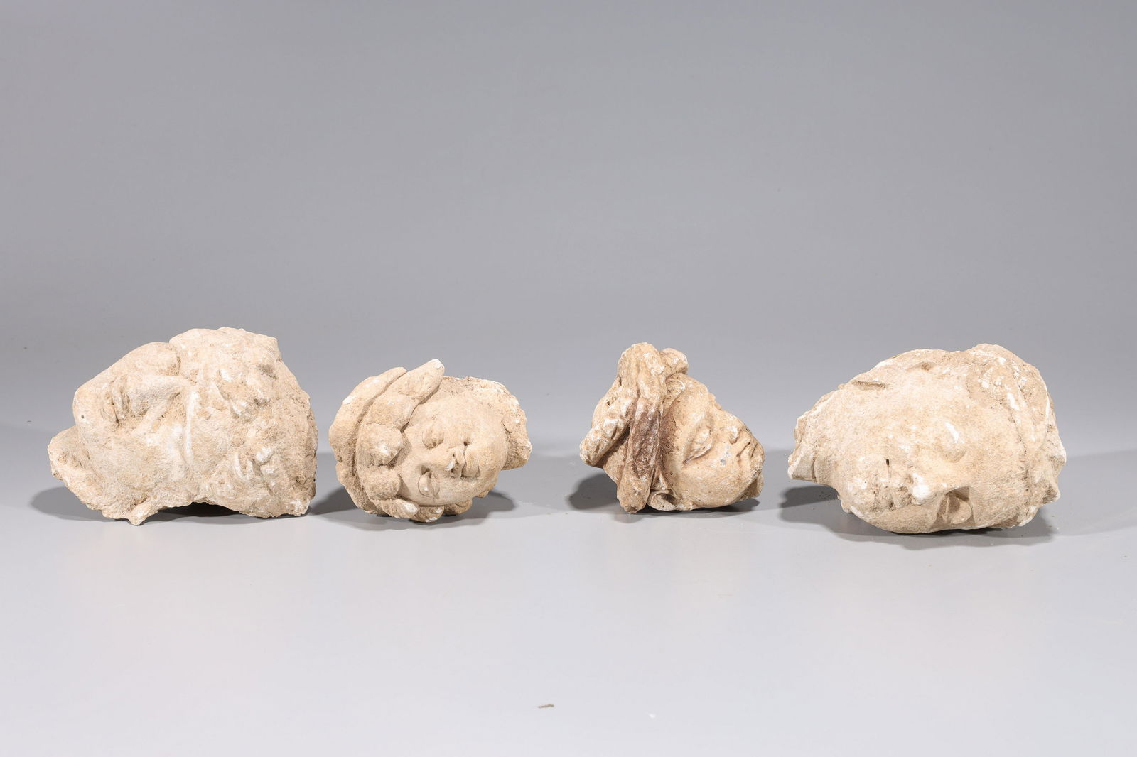 Group of Antique Indian Carved Stone Heads (1 of 5)