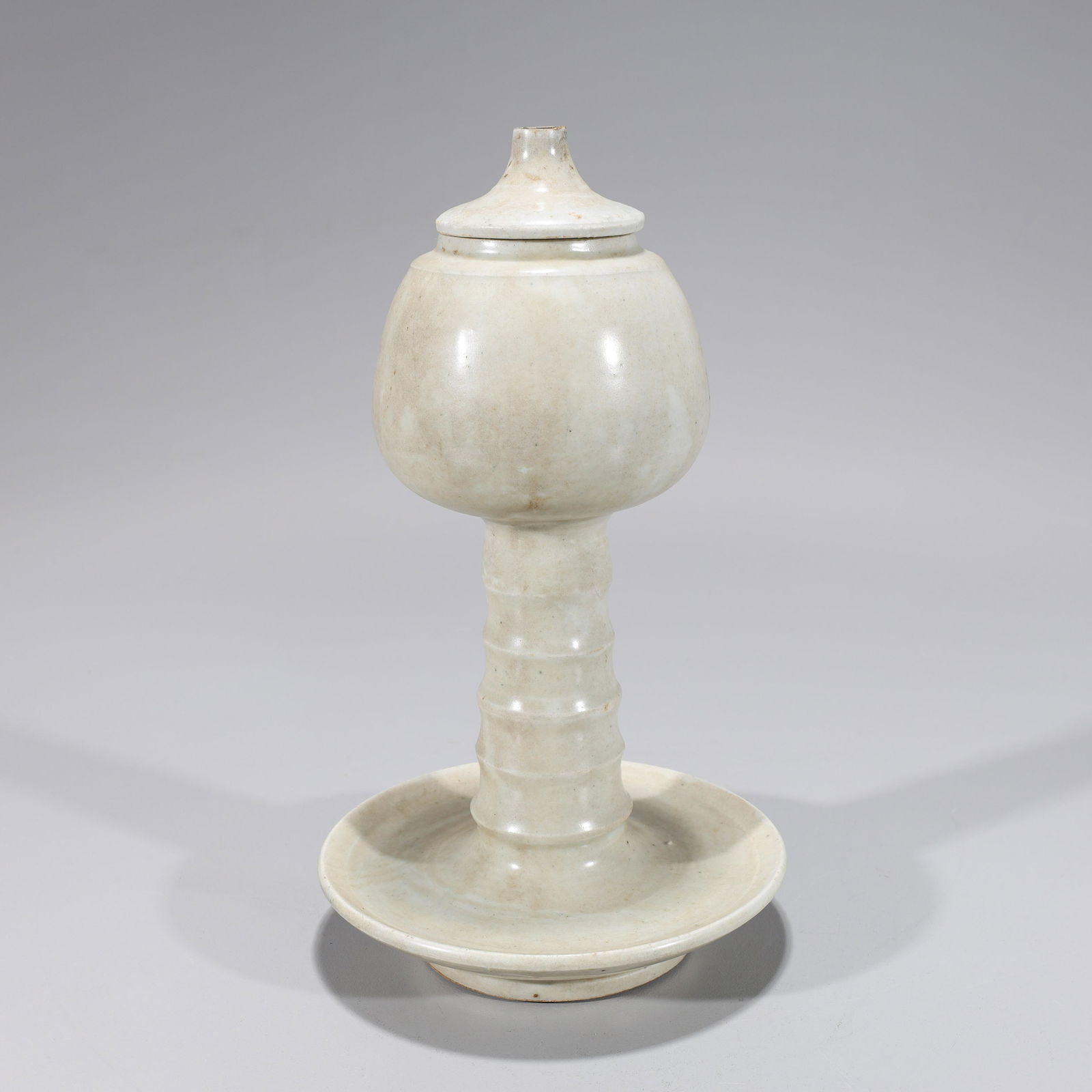 Korean White Glazed Ceramic Oil Lamp (1 of 10)