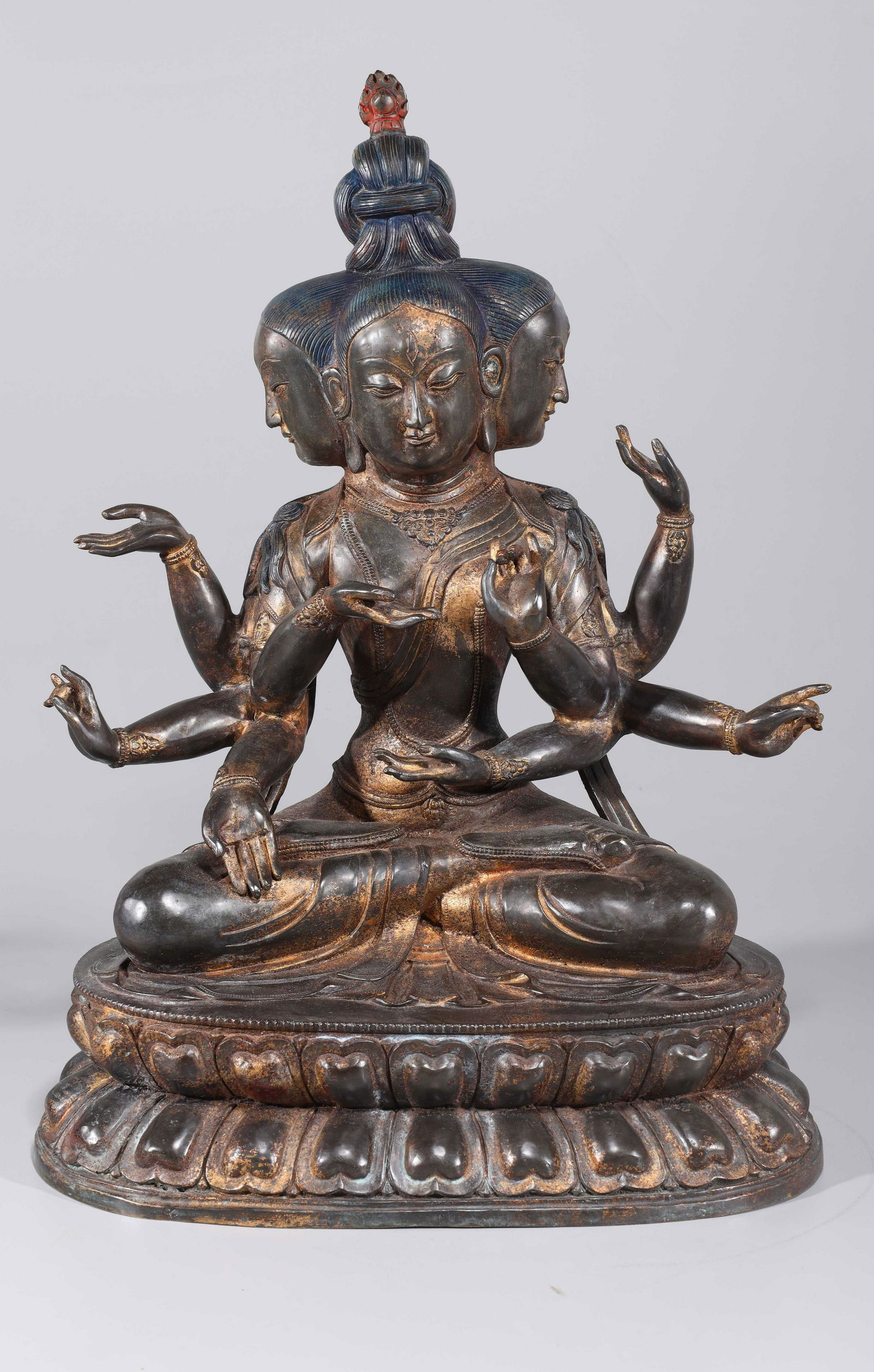 Large Sino-Tibetan Bronze Seated Deity (1 of 10)