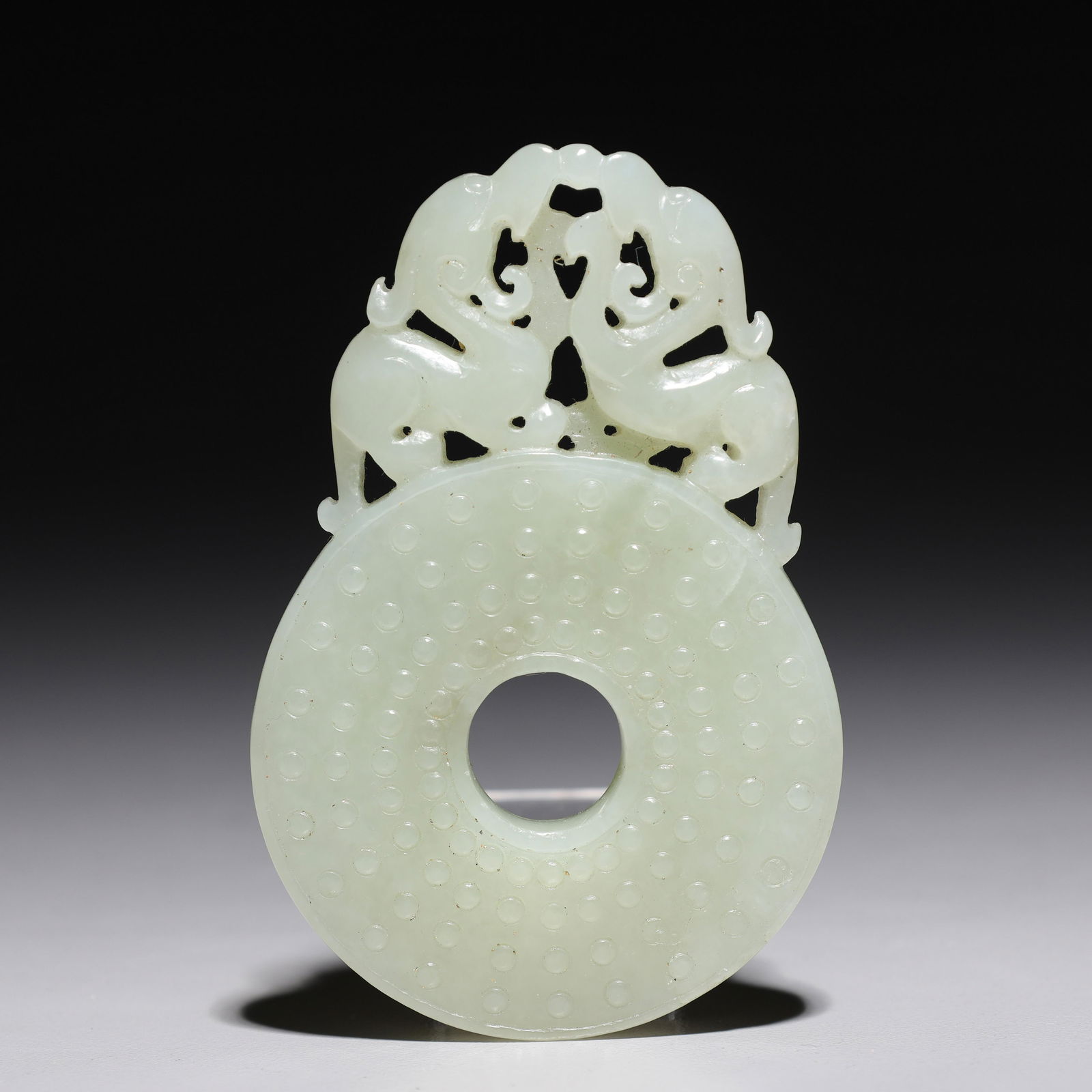 Chinese Archaistic Carved Jade Bi (1 of 5)