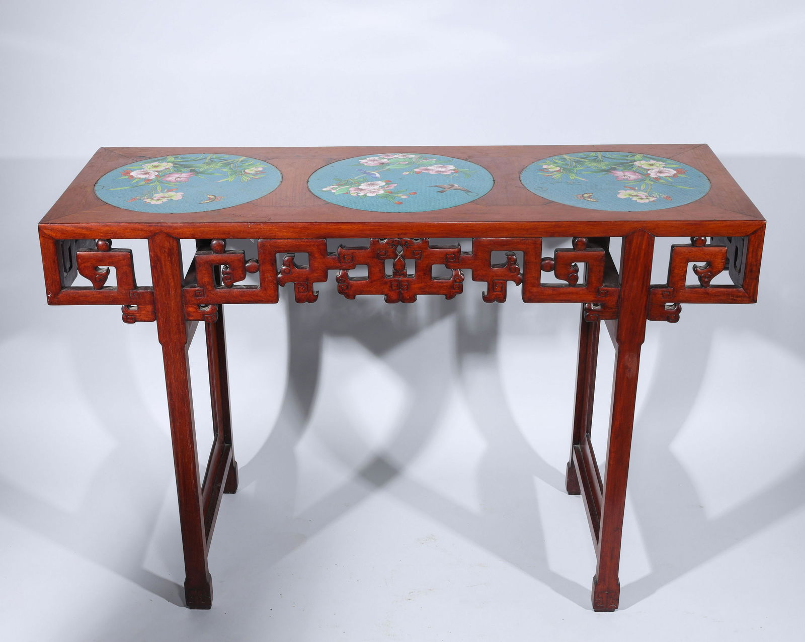 Chinese Cloisonne-Inset Carved Wood Altar Table (1 of 10)