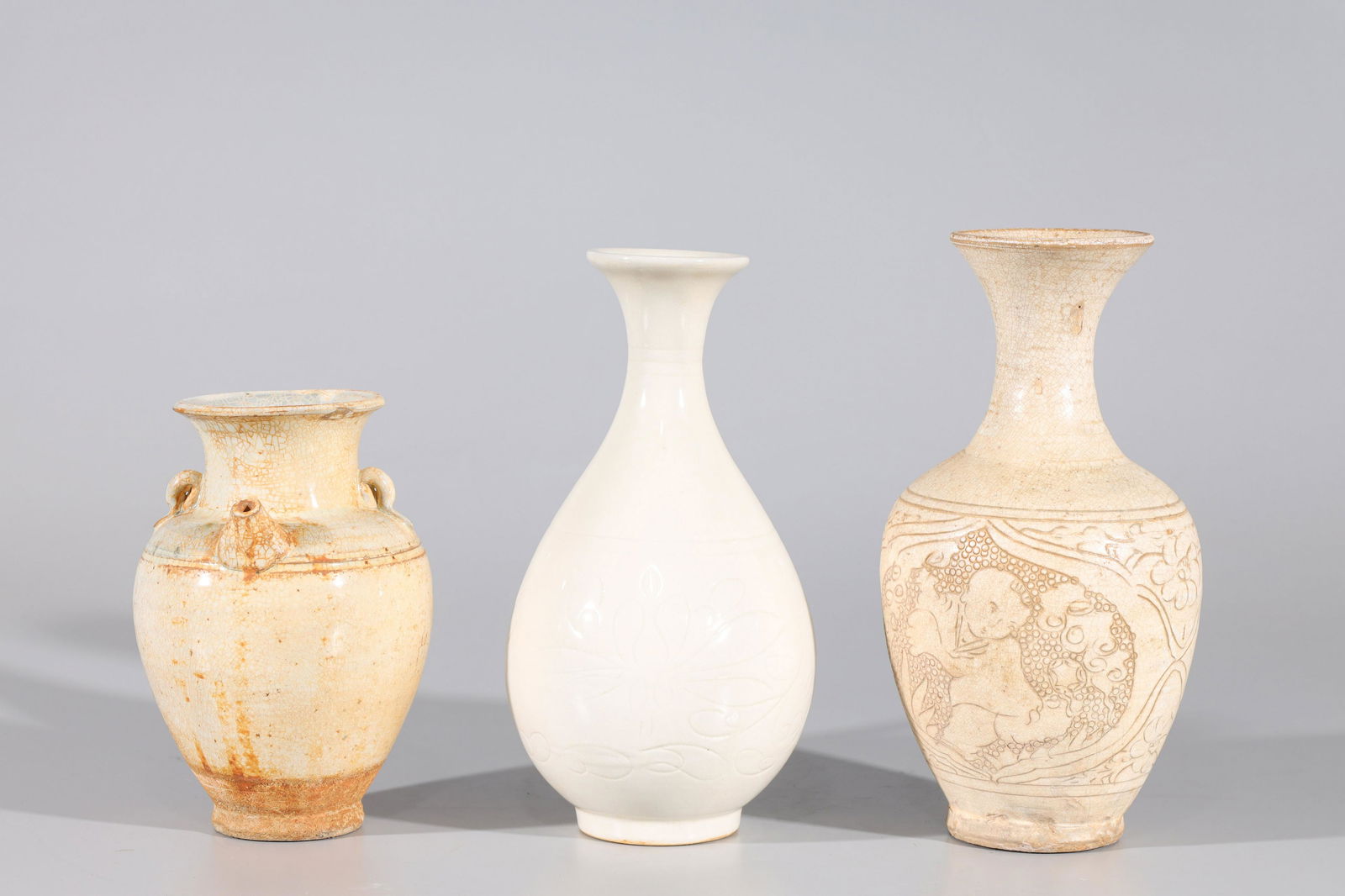 Group of Three Chinese Early Style Ceramics (1 of 10)