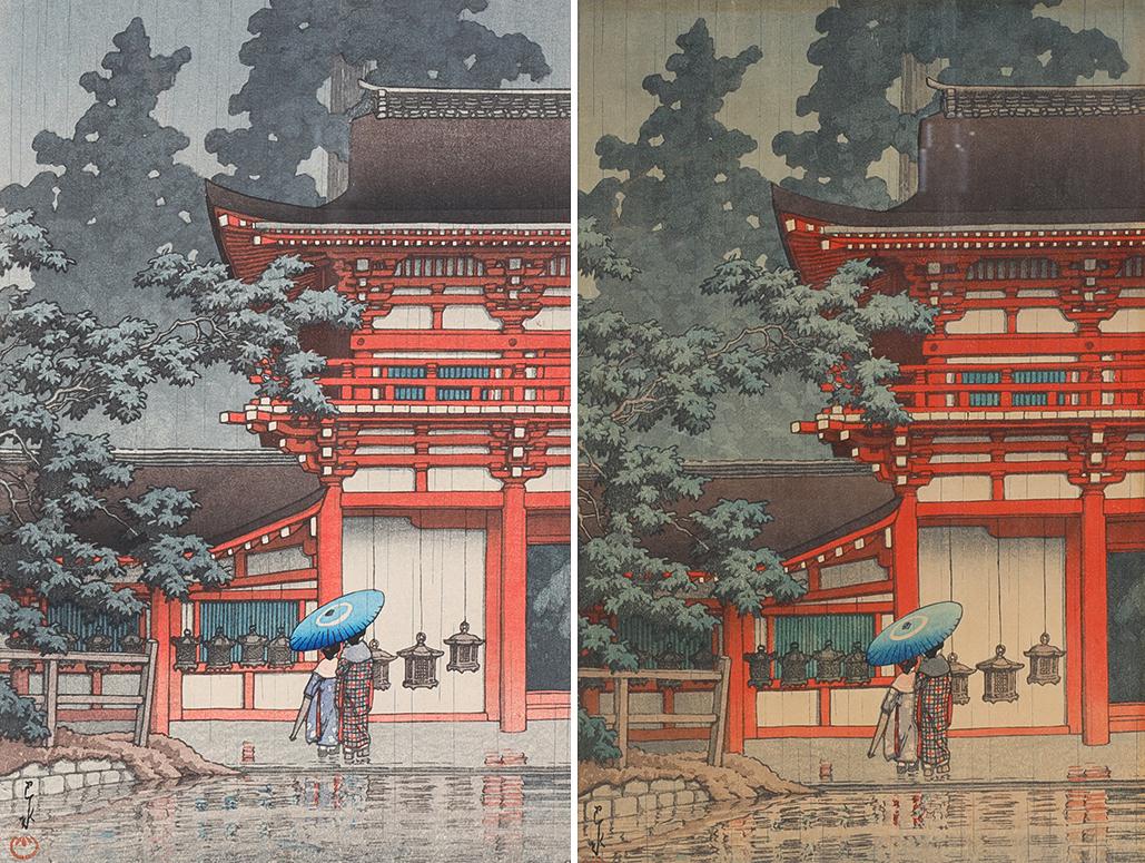 Two Antique Japanese Woodblock Prints (1 of 9)