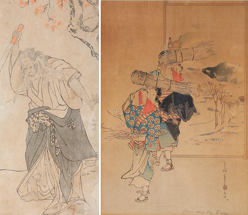 Two Antique Japanese Woodblock Prints (1 of 7)