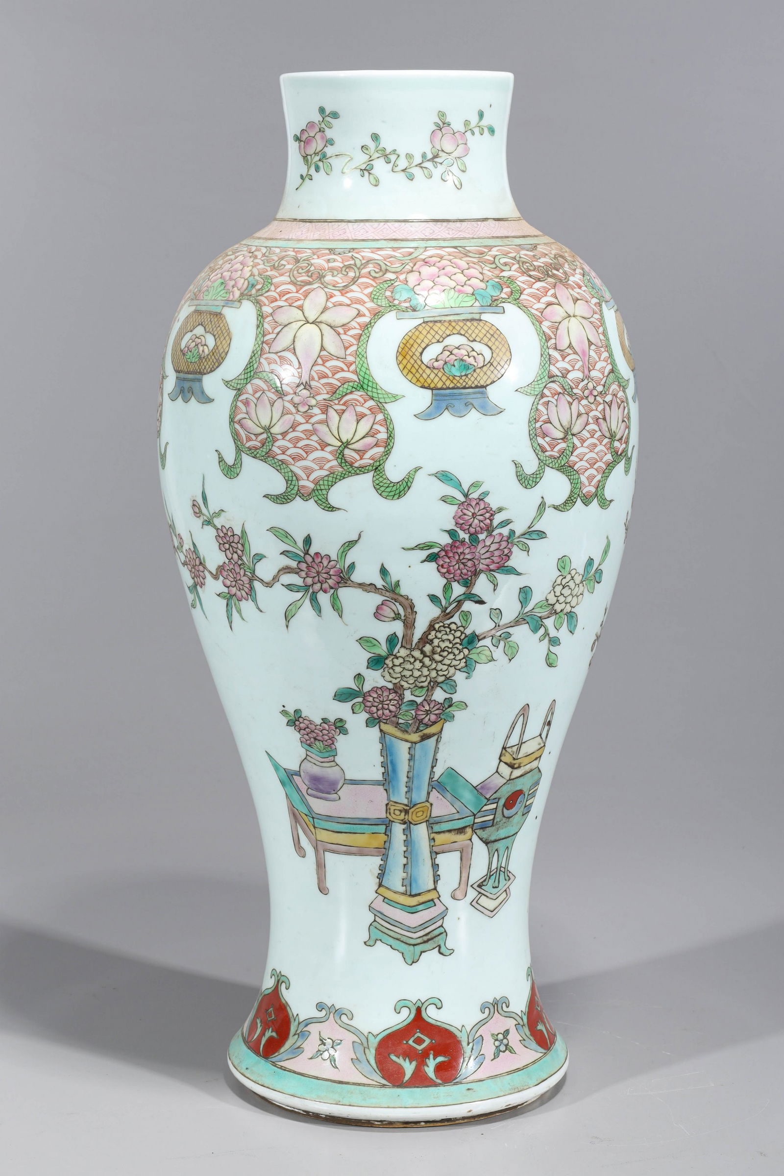 Chinese Famille Rose Enameled Porcelain Vase (1 of 8)