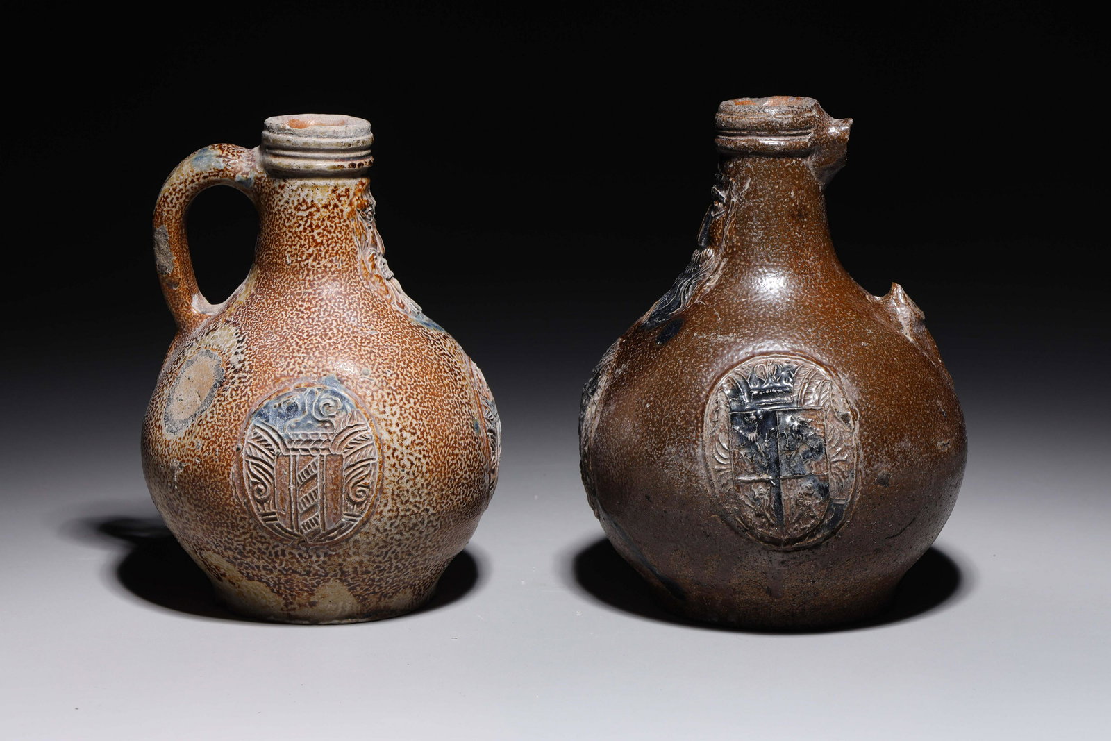 Two Antique German Bellarmine Jugs (1 of 10)