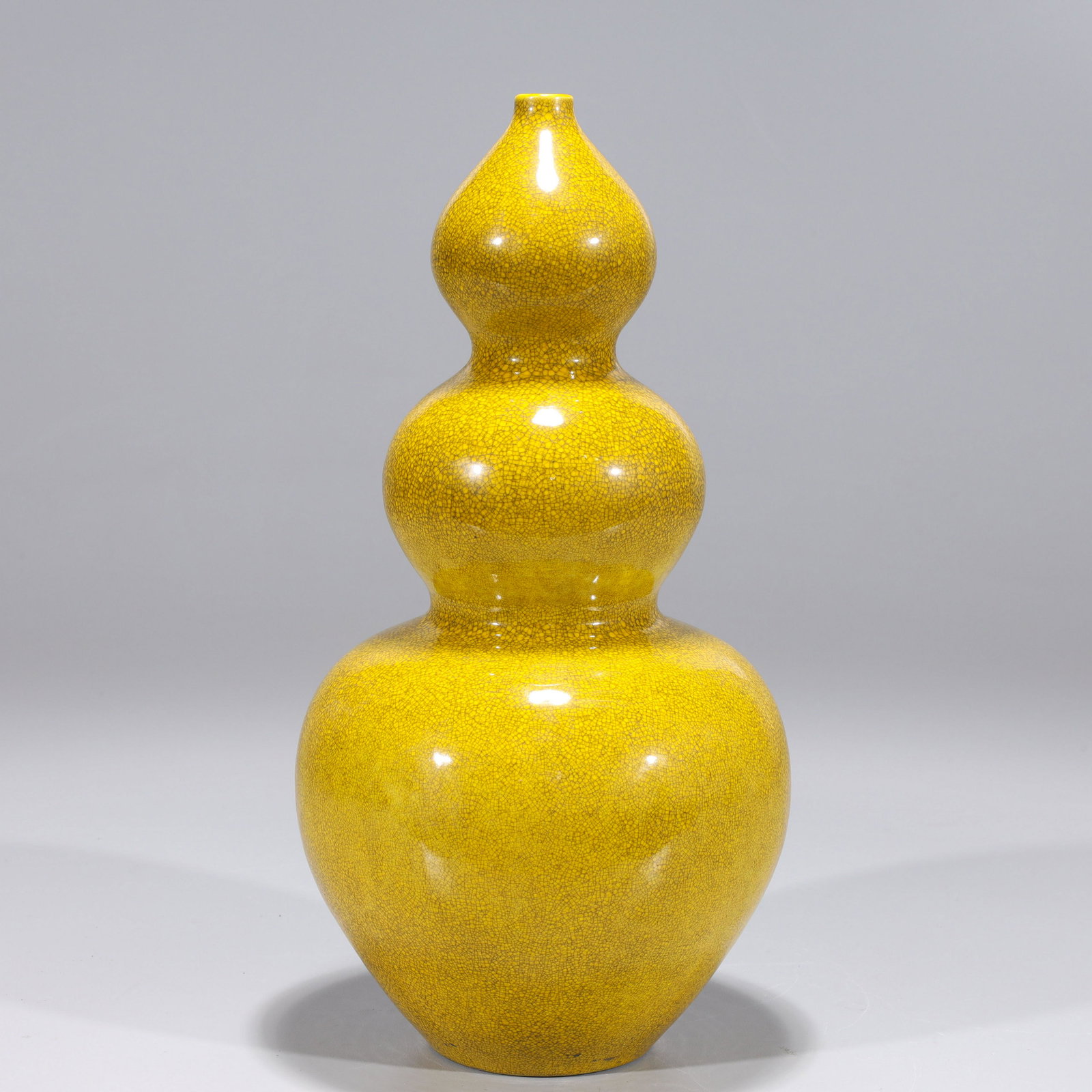 Chinese Yellow Crackle Glazed Vase (1 of 6)