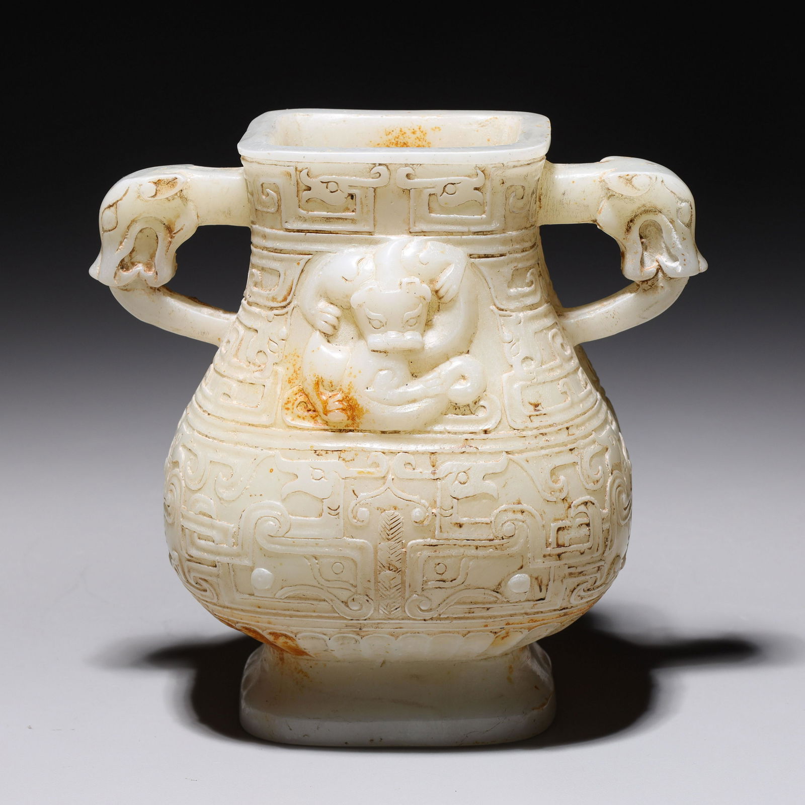 Chinese Carved Archaistic Hardstone Vase (1 of 9)