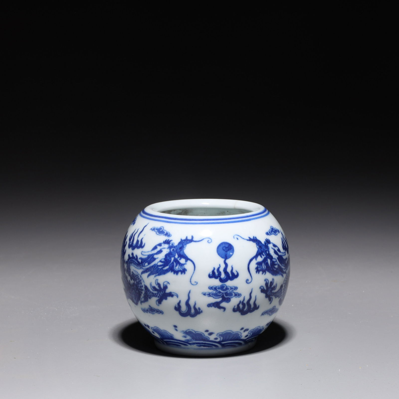 Chinese Blue & White Porcelain Dragon Vessel (1 of 5)