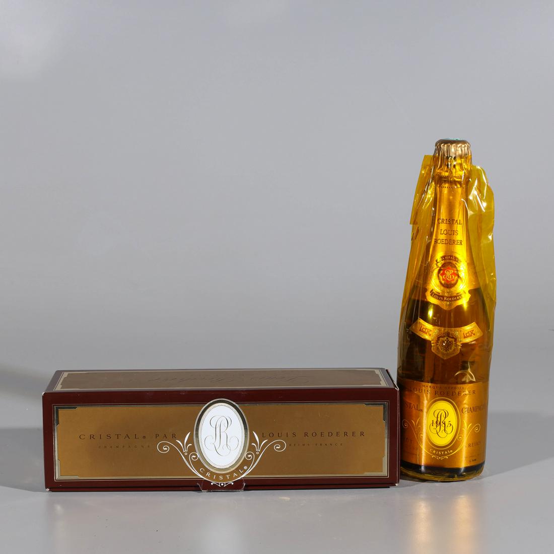 Cristal Louis Roderer 1985 Brut: Cristal Louis Roderer 1985 brut, original box and packaging, 750 ML Provenance:Private Sherman Oaks, CA collection
