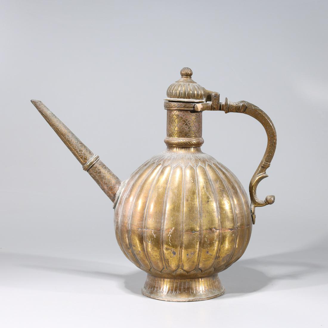 Antique Indian Gilt Copper Ewer (1 of 7)