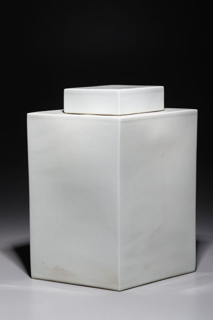 Chinese White Glazed Porcelain Diamond Covered Vase (1 of 6)