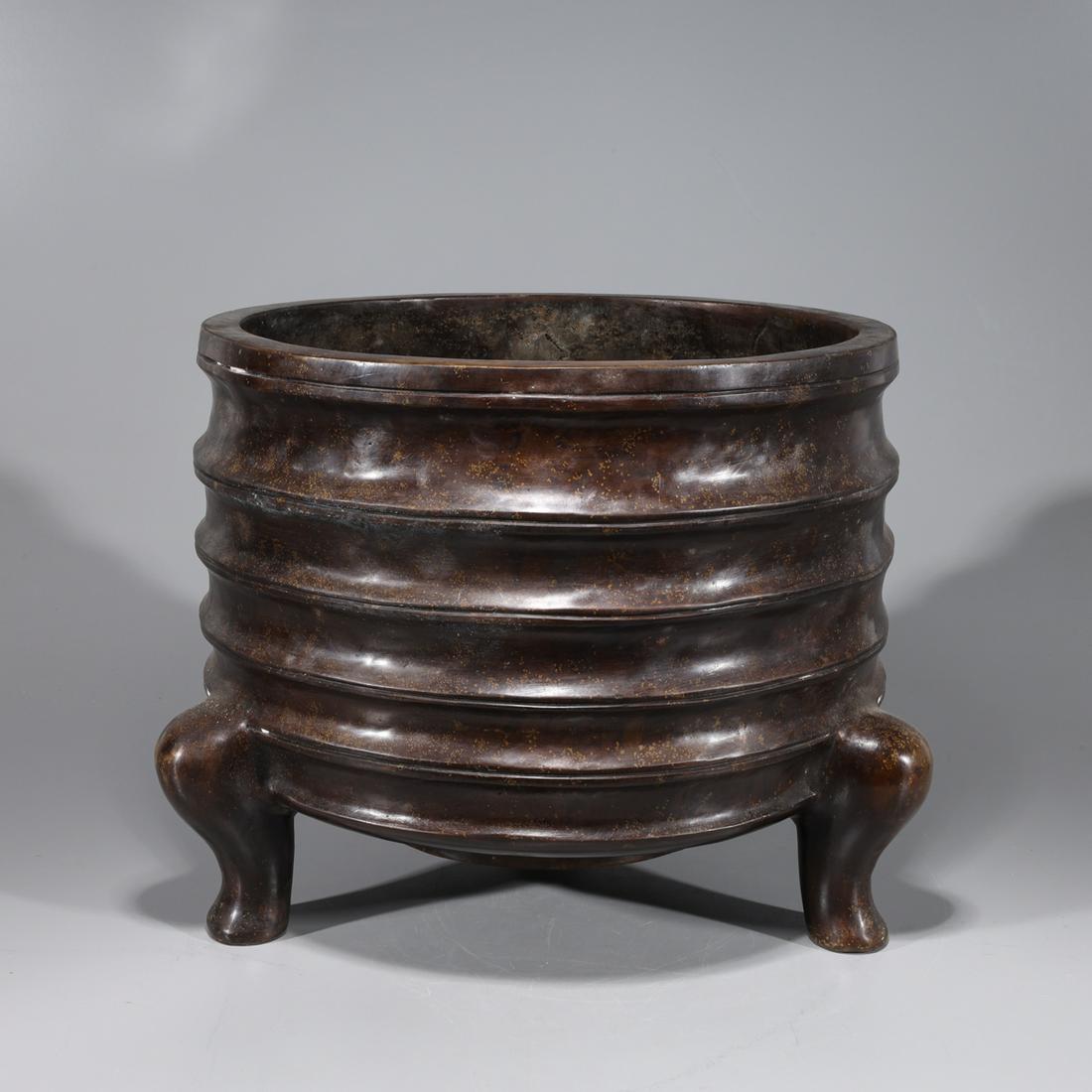 Large Chinese Bronze Tripod Censer (1 of 5)