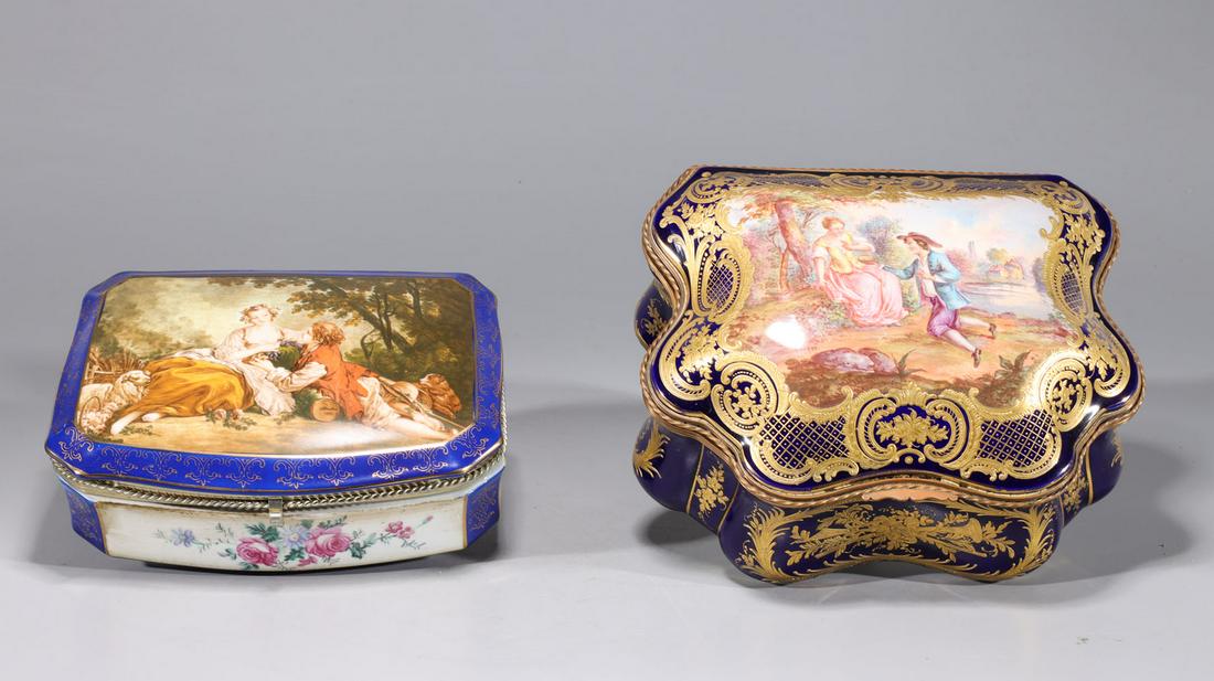 Two Gilt Porcelain Boxes (1 of 10)