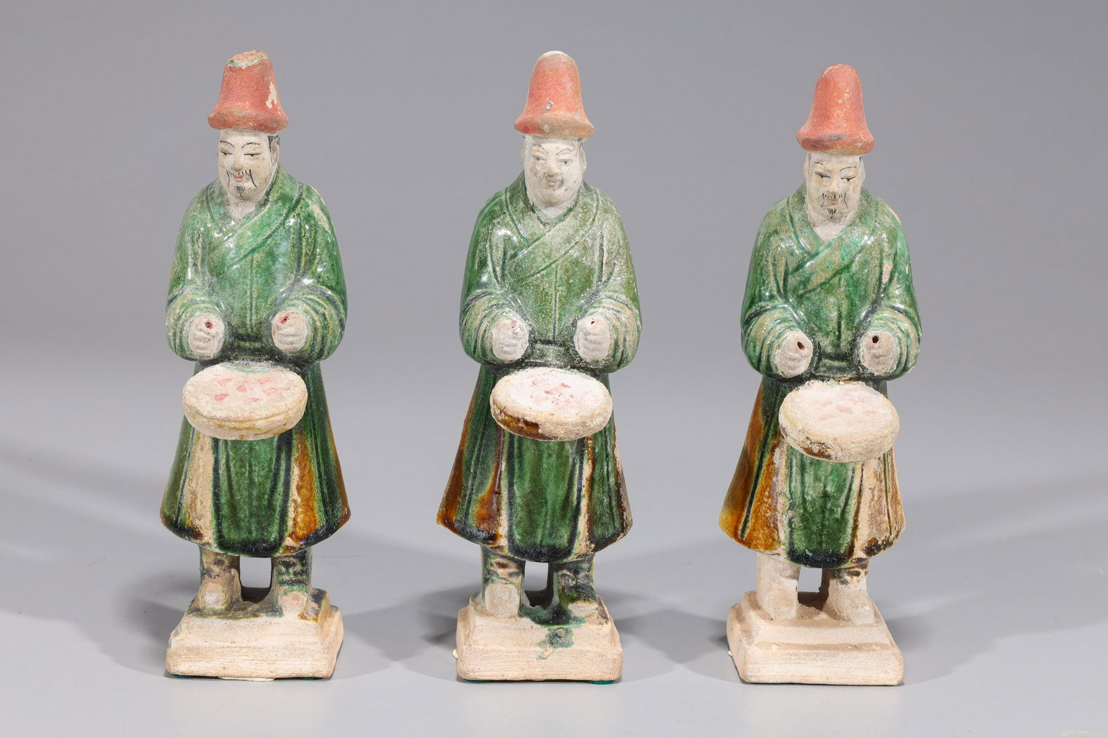 Group of Three Chinese Ming Dynasty Glazed Pottery (1 of 10)