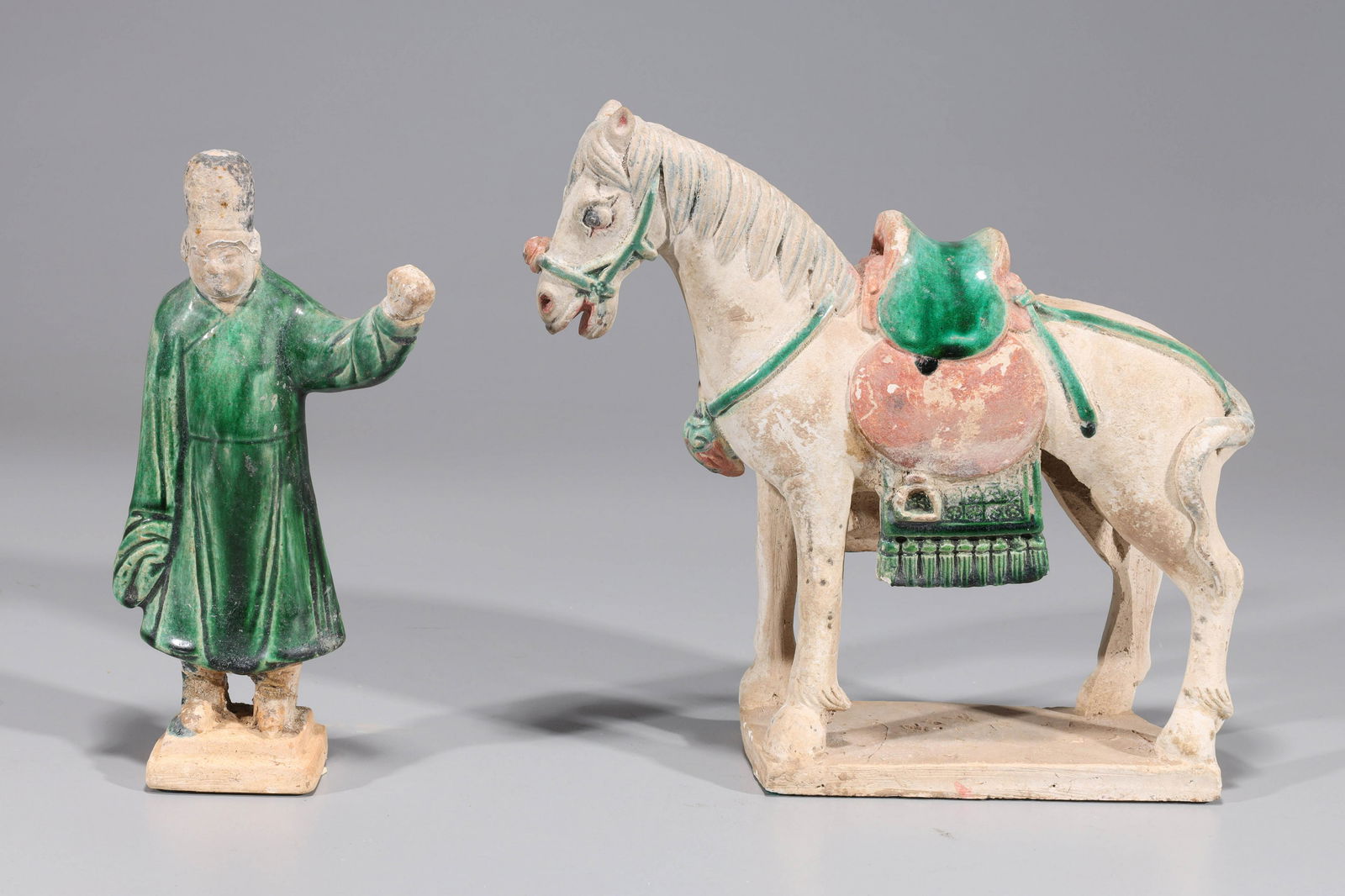 Chinese Ceramic Ming Dynasty Horse & Attendant (1 of 10)