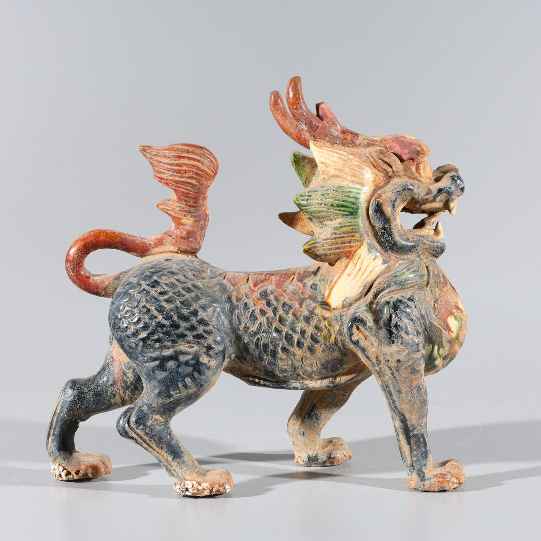 Chinese Sancai Glazed Ceramic Dragon (1 of 7)