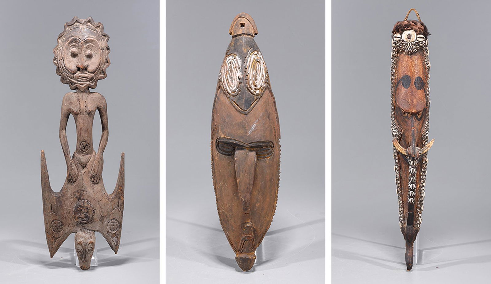 Group of Three African Tribal Carvings (1 of 10)