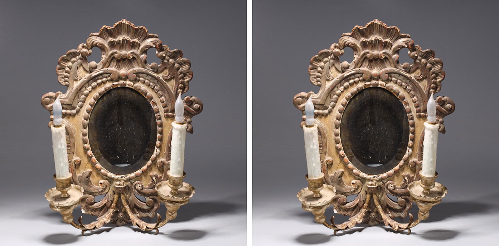Pair of Rococo Style Electric Wall Sconces (1 of 6)