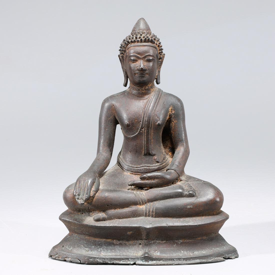 Antique Chinese Bronze Seated Buddha (1 of 8)