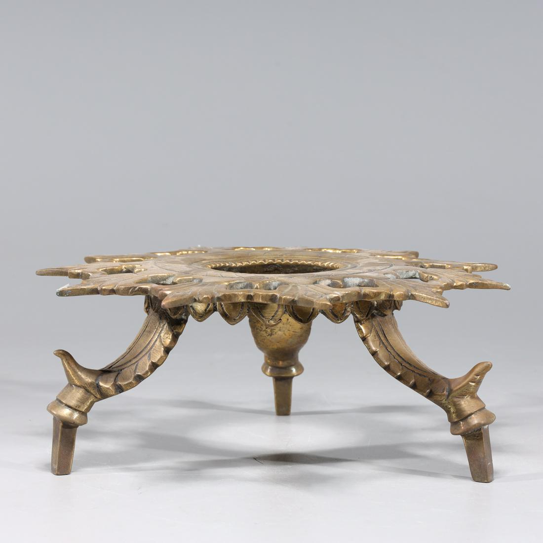 Elaborate Antique Indian Gilt Metal Stand (1 of 3)