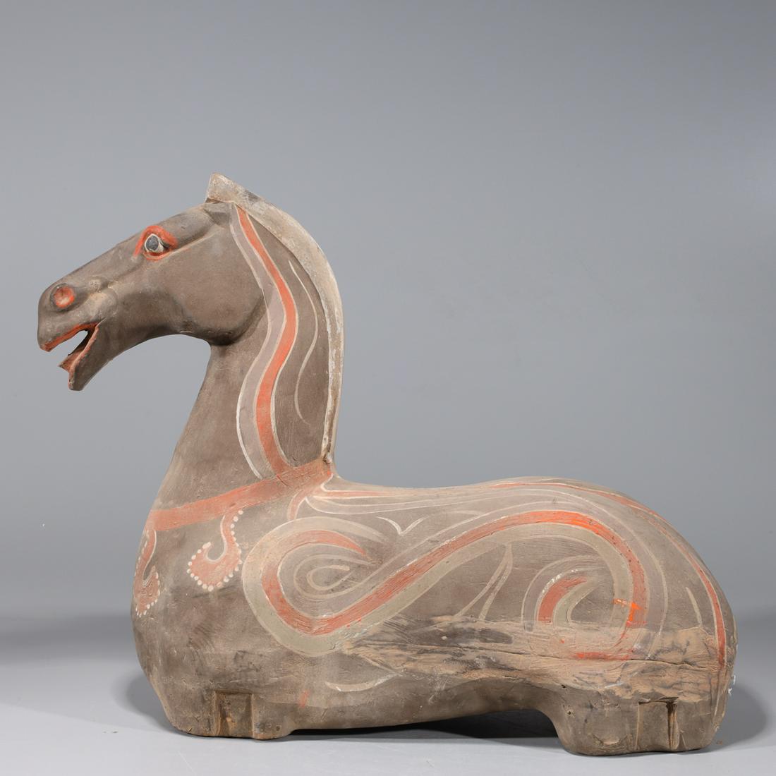 Chinese Han Style Ceramic Horse (1 of 7)