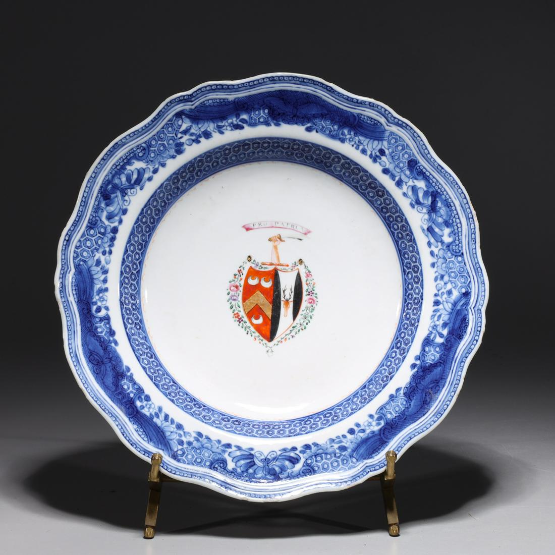 Antique Chinese Armorial Porcelain Plate (1 of 4)