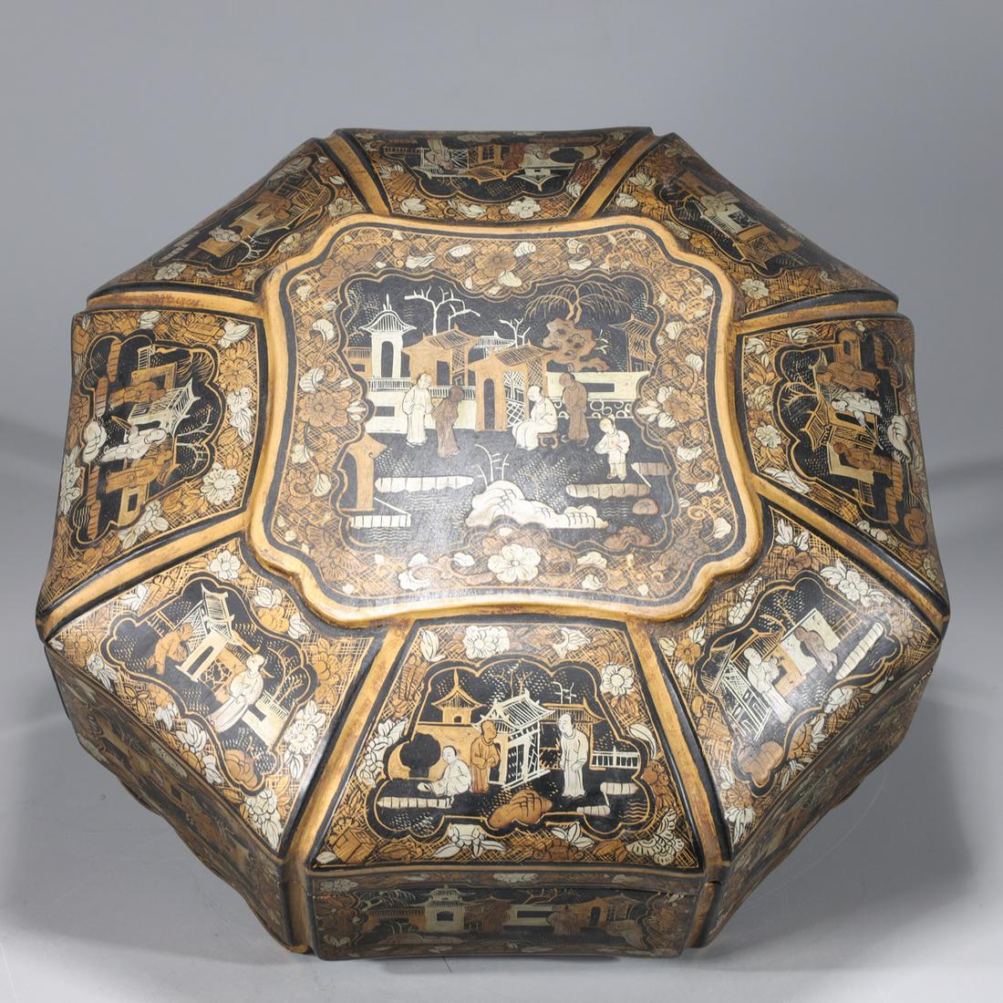 Chinese Gilt Lacquer Covered Box (1 of 6)