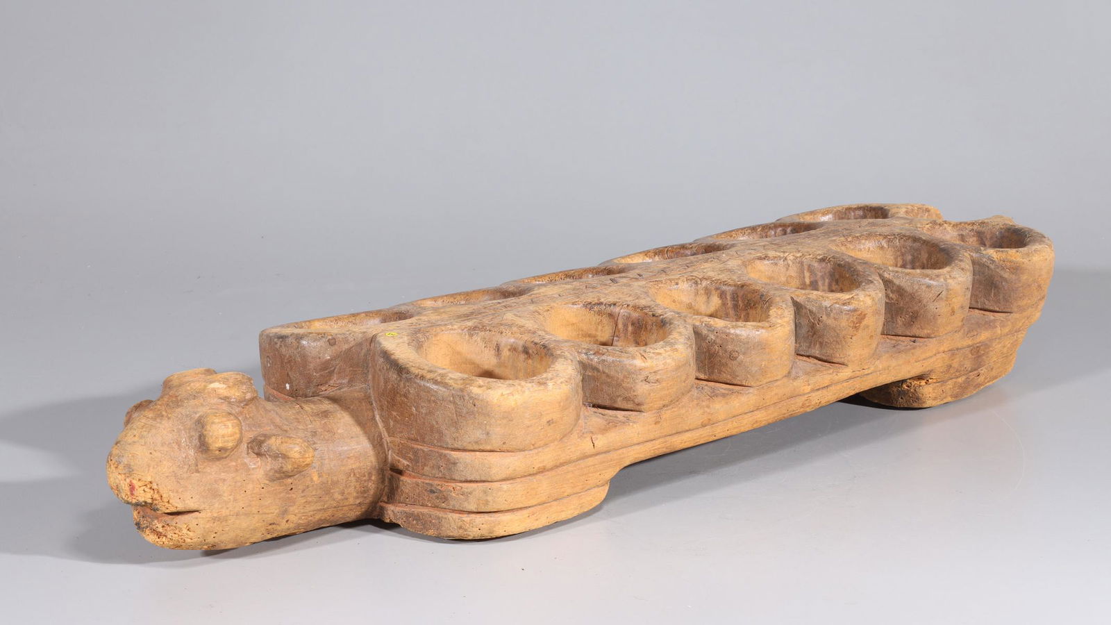 Benin Carved Wood Mancala Board (1 of 9)