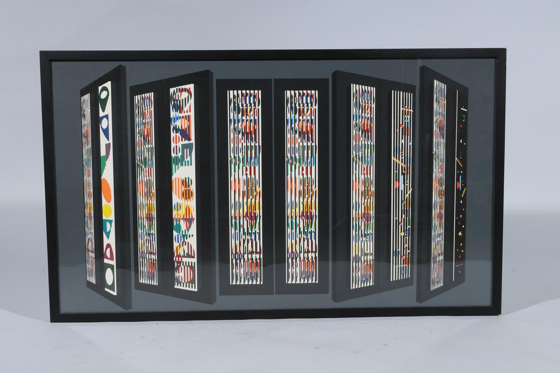 Double Metamorphosis Serigraph by Yaacov Agam (1 of 3)