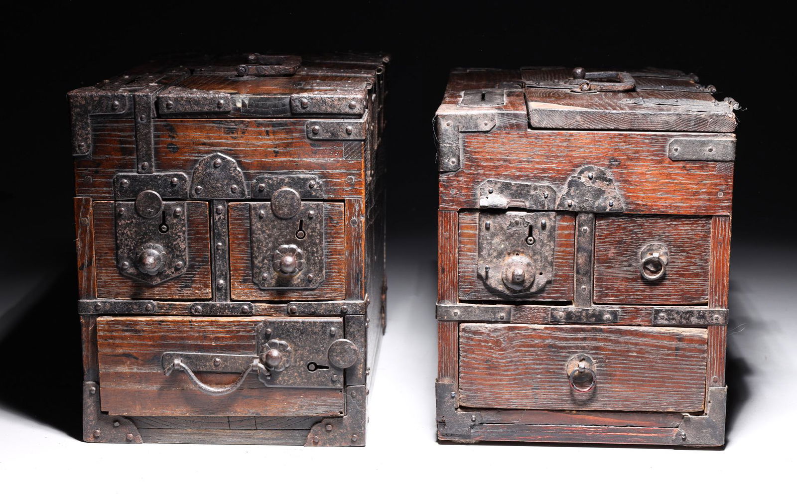 Two Antique Japanese Wooden Chests (1 of 10)