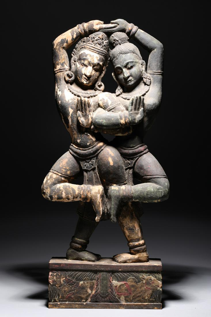 Antique Sino-Tibetan Wood Statue (1 of 9)