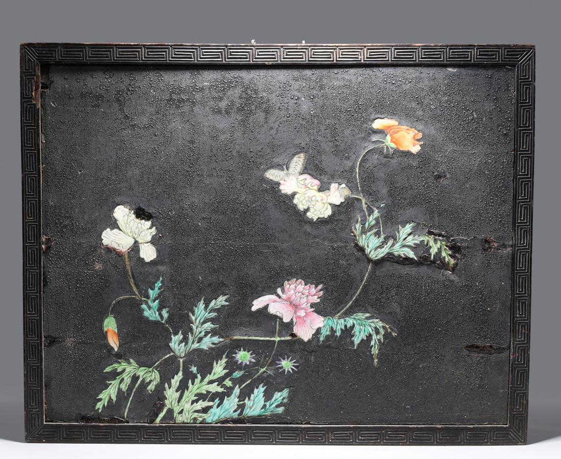 Antique Chinese Applica Porcelain Plaque (1 of 5)