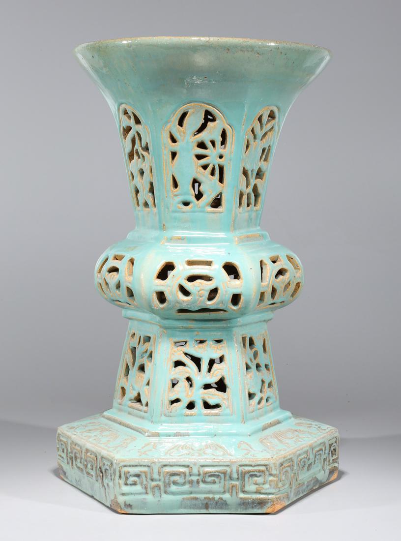 Chinese Celadon Glazed Porcelain Garden Seat (1 of 6)