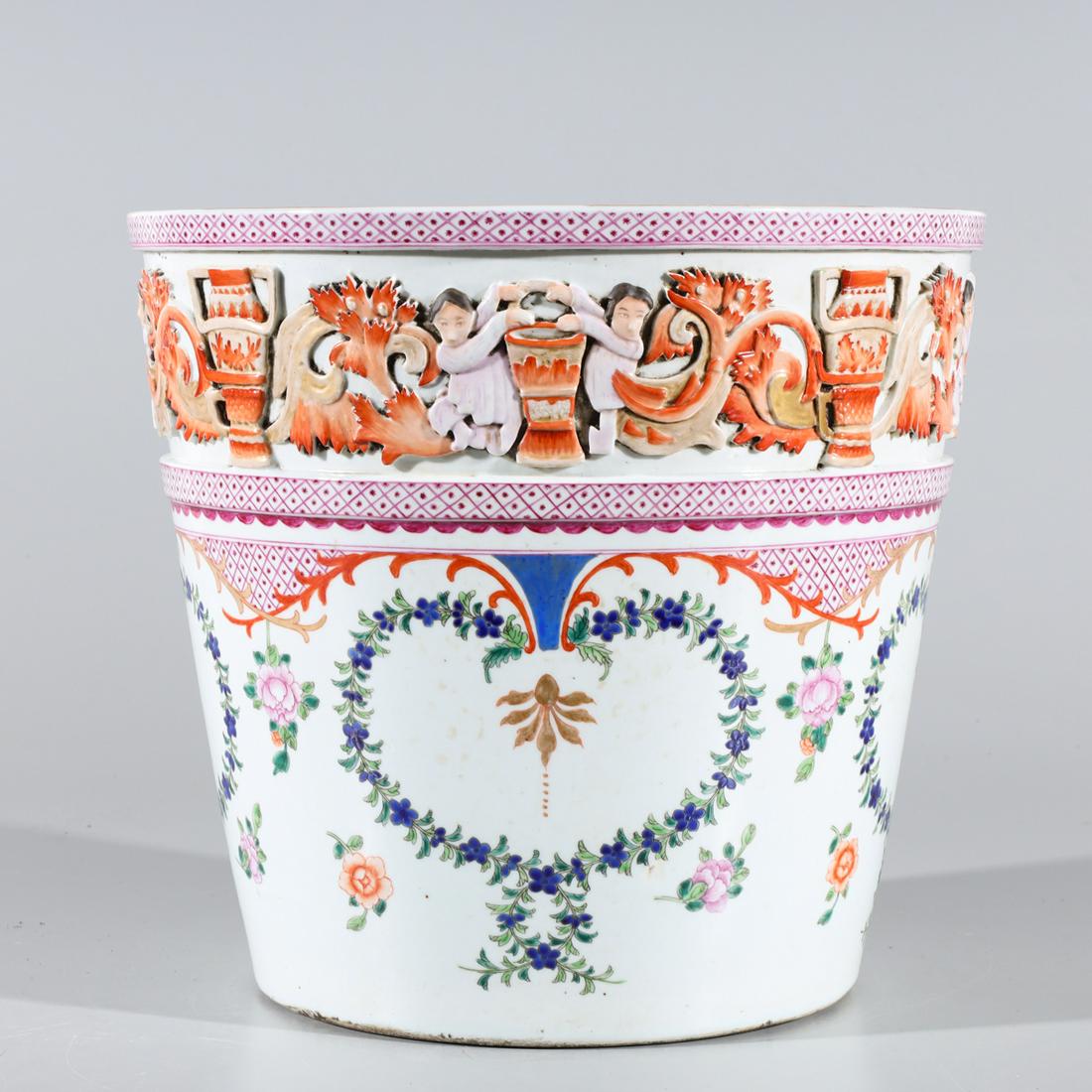 Chinese Gilt & Famille Rose Enameled Porcelain Vessel (1 of 7)