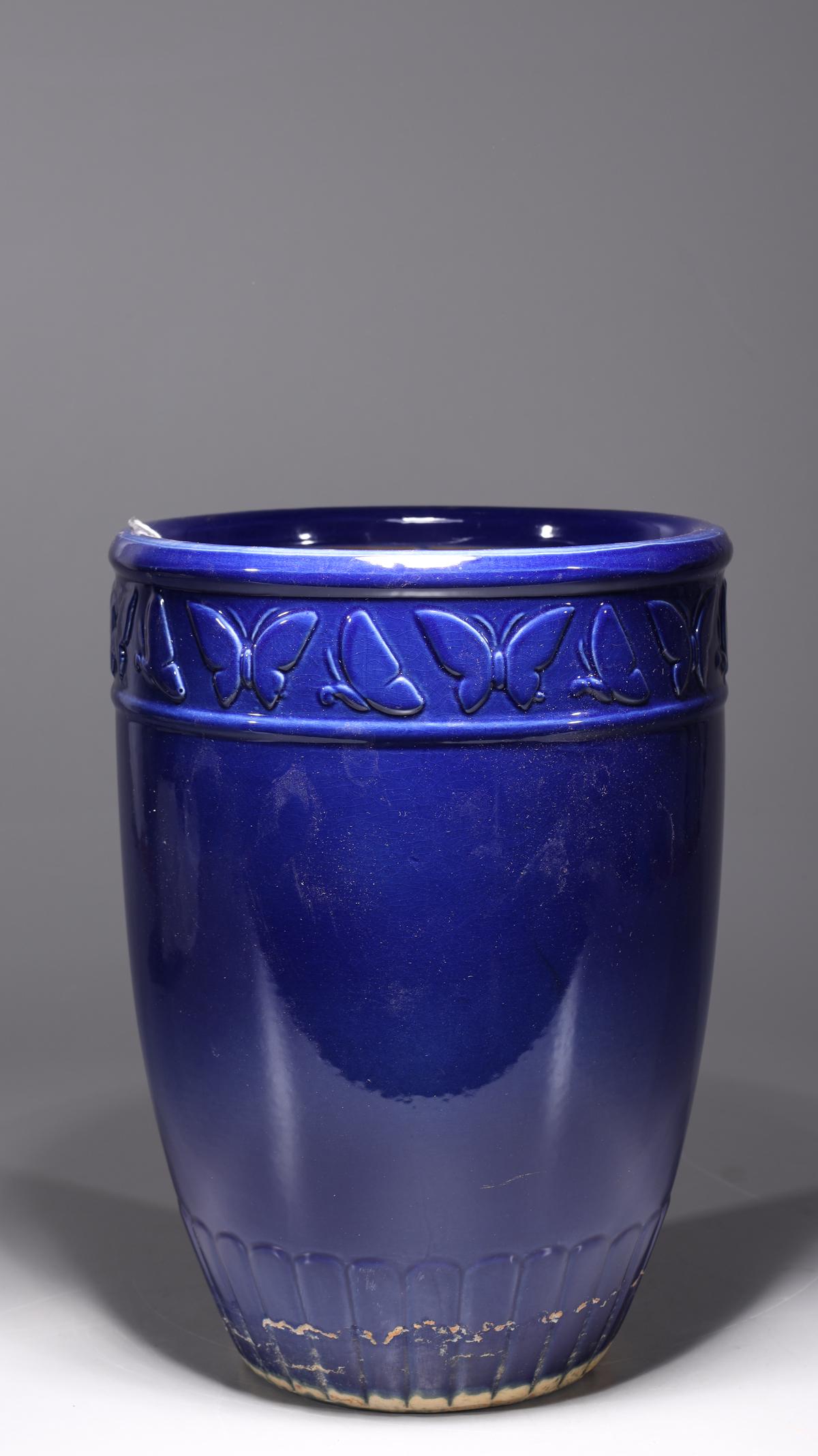 Chinese Blue Glazed Porcelain Planter (1 of 5)