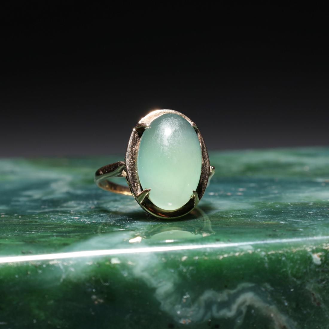 14k Yellow Gold & Jadeite Ring (1 of 3)