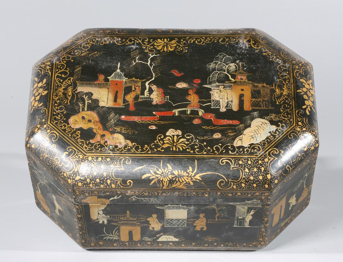 Chinese Gilt Lacquer Covered Box (1 of 8)