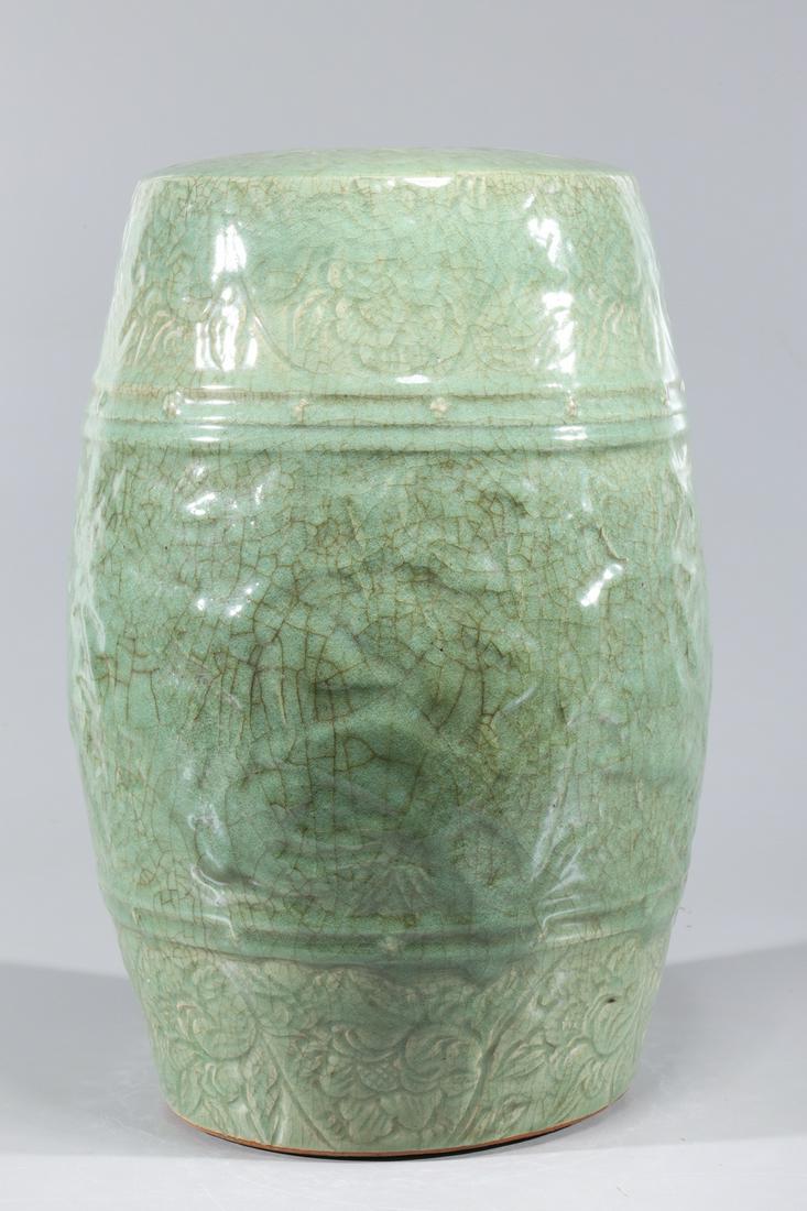 Chinese Celadon Glazed Porcelain Garden Seat (1 of 6)