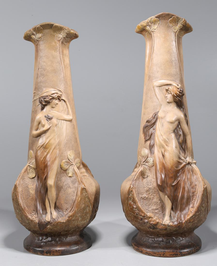 Two Art Nouveau Style Porcelain Vases (1 of 10)