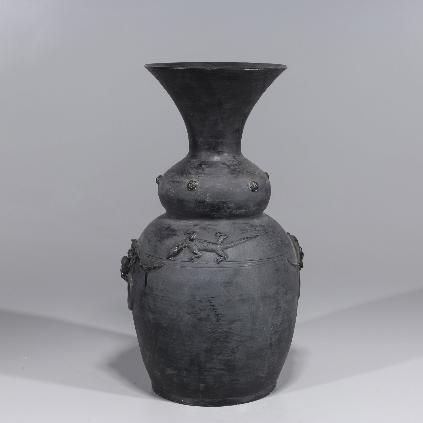 Chinese Black Glazed Ceramic Vase (1 of 6)