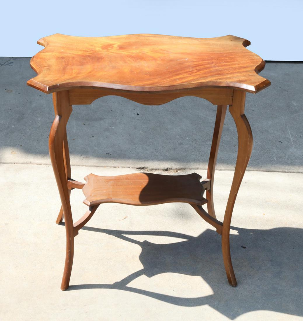 Vintage Carved Wood Side Table (1 of 2)